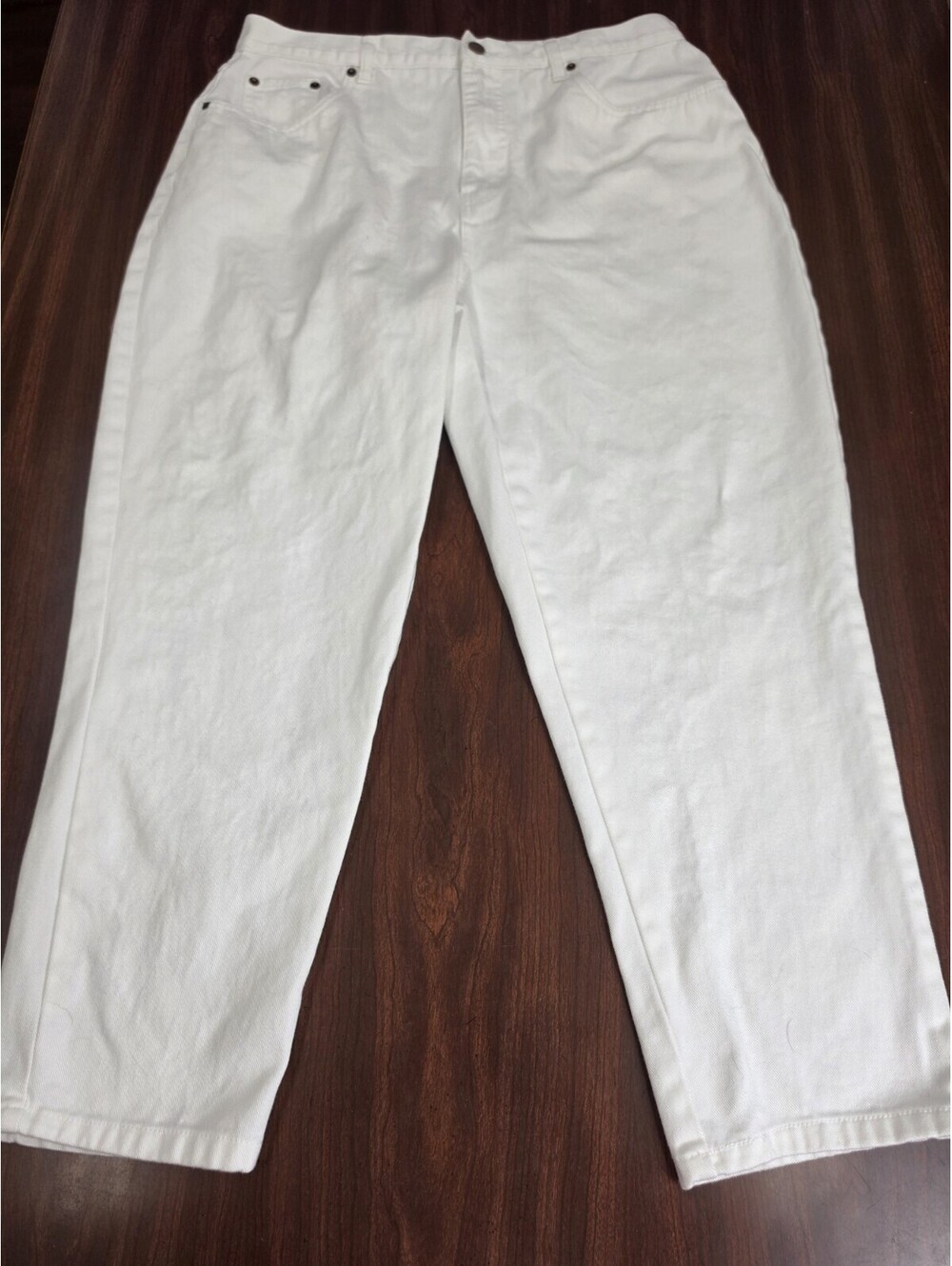 Bill Blass White Easy Fit Jeans SZ 16P Classic Casual Everyday Denim Minimalist